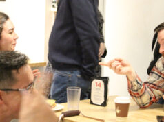 Upbeat turnout for Langford budget-season public open house colby harder, keith yacucha