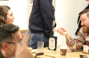 Upbeat turnout for Langford budget-season public open house colby harder, keith yacucha