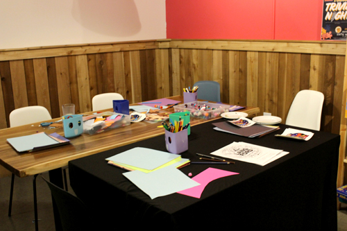 kids activity area, outpost cafe