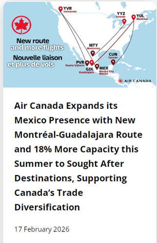 air canada, new routes