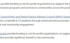 Community grants support PACs, youth, arts, sport, environment, public safety community grants, bc, categories