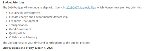 Langford, budget priorities