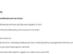 Provincial Sales Tax on selected services starting Oct 1, 2026 Pst, bc