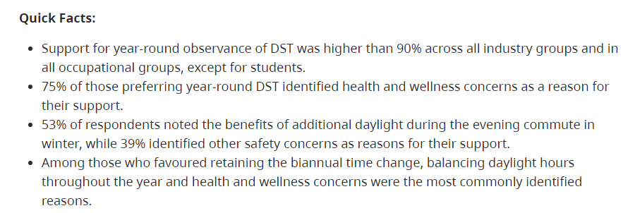 daylight saving time, DST, survey