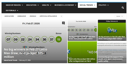 lottery news, ist section