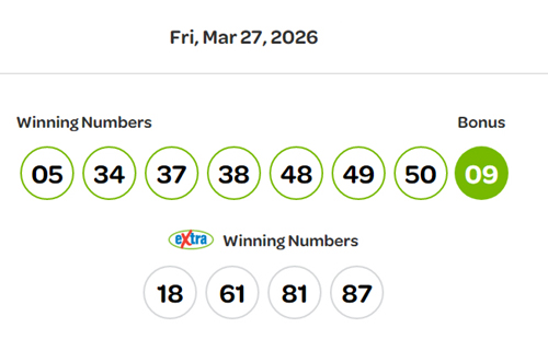 LottoMax-WinningNumbers-Mar2726 lotto max, march 27, winning numbers