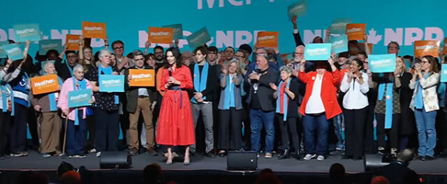 Heather McPherson, Rachel Notley, convention