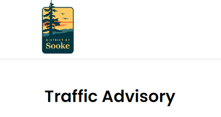 Sooke, traffic advisories