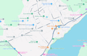 Paving in Sooke during spring break sooke, town core, map