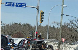 Collision at Ocean Boulevard in Colwood on Easter Sunday MVI, colwood