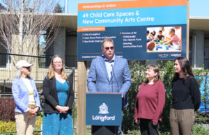 Langford asset: child care centre & art studio building breaks ground Langford, mayor, child care building
