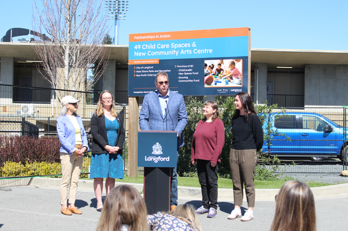 Langford, mayor, child care building