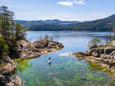BC Premier & Environment Minister on Earth Day 2026 lake, mountain, forest