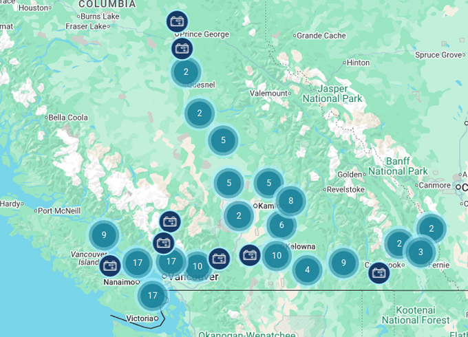 FortisBC, meter installation, map