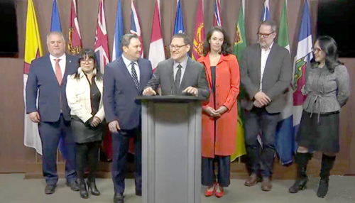 NDP caucus, Lewis, six MPs