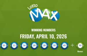 Lotto Max April 10 draw numbers, new game kicks in lotto max, april 10