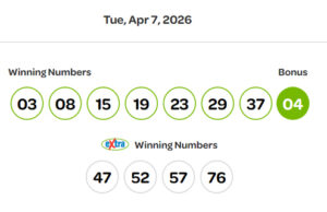 $75 million April 7 Lotto Max jackpot winner in Penticton Lotto Max, winning numbers, April 7, 2026