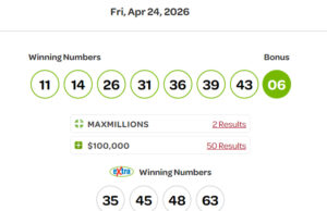 April 24 Lotto Max sees five MaxPlus winners lotto max, winning numbers, april 24