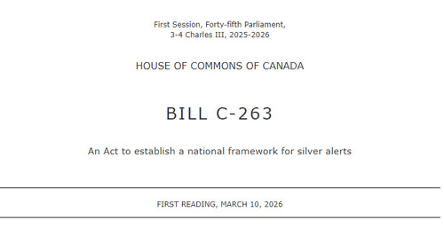 Bill C-263, silver alert