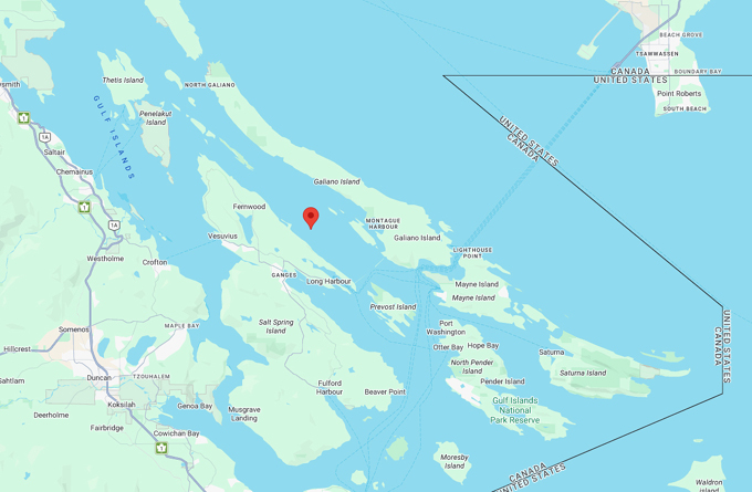 gulf islands, map