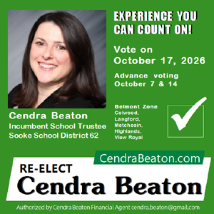 Re-Elect CENDRA BEATON for SD62 School Trustee – Belmont Zone